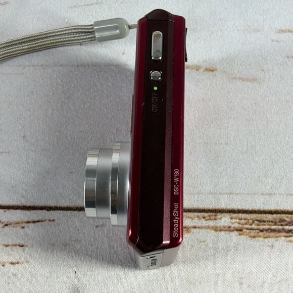 Sony Cyber-shot DSC-W180 10.1MP 3x Zoom Digital Camera Red Works - Picture 6 of 9